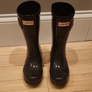 Hunter Original Women's Short Gloss Black Boots